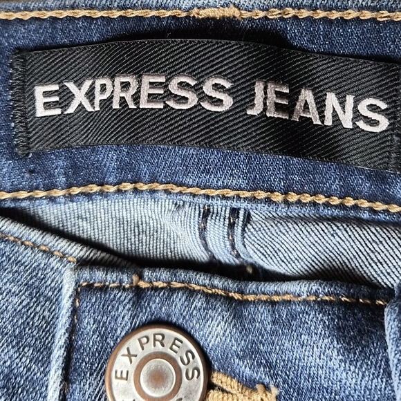 Express Women's Dark Blue Skinny Jeans‎ - Picture 4 of 9
